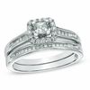 Thumbnail Image 0 of 0.50 CT. T.W. Diamond Square Frame Bridal Set in 10K White Gold