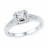 CT. T.W. Diamond Square Frame Bridal Set in 10K White Gold