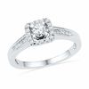 Thumbnail Image 1 of 0.50 CT. T.W. Diamond Square Frame Bridal Set in 10K White Gold