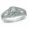 Thumbnail Image 0 of 0.50 CT. T.W. Diamond Vintage-Style Three Stone Ring in 10K White Gold