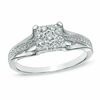 Thumbnail Image 0 of 0.25 CT. T.W. Diamond Cluster Promise Ring in 10K White Gold