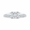 Thumbnail Image 1 of 0.25 CT. T.W. Diamond Cluster Promise Ring in 10K White Gold