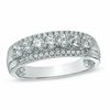 Thumbnail Image 1 of 0.63 CT. T.W. Diamond Triple Row Anniversary Band in 10K White Gold