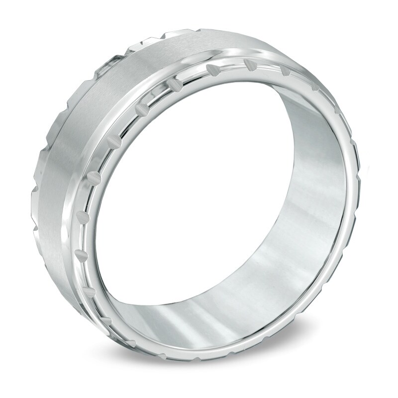 Main Image 2 of Triton 8.0mm Comfort Fit White Tungsten Wedding Band - Size 10