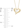 Thumbnail Image 2 of 0.10 CT. Certified Canadian Diamond Solitaire Heart Pendant in 14K Gold (I/I2) - 17"