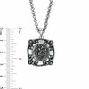 Thumbnail Image 2 of Black & Blue Jewelry Co. Men's Diamond Accent Saint Christopher Medal Pendant in Stainless Steel - 24"