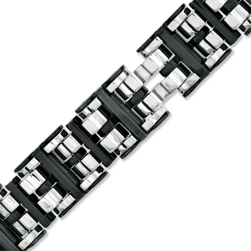 Black & Blue Jewelry Co. Men's Bracelet in Two-Tone Stainless Steel - 9.0"|Peoples Jewellers