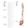 Diamond Accent Calla Lily Drop Earrings in Sterling Silver with Rose Rhodium
