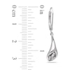 Diamond Accent Calla Lily Drop Earrings in Sterling Silver