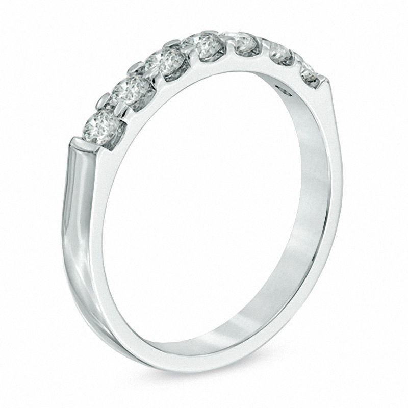 0.50 CT. T.W. Certified Diamond Seven Stone Anniversary Band in 14K White Gold (I/SI2)