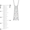 Thumbnail Image 2 of Journey Lab-Created White Sapphire Ladder Pendant in Sterling Silver