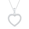 0.16 CT. T.W. Diamond Heart Pendant in 10K White Gold