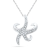 0.20 CT. T.W. Diamond Starfish Pendant in Sterling Silver