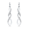Thumbnail Image 1 of 0.10 CT. T.W. Diamond Cascading Drop Earrings in Sterling Silver