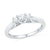 Thumbnail Image 0 of 0.25 CT. T.W. Diamond Three Stone Promise Ring in 10K White Gold