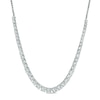 Thumbnail Image 0 of Lab-Created White Sapphire Graduated Necklace in Sterling Silver