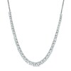 Thumbnail Image 1 of Lab-Created White Sapphire Graduated Necklace in Sterling Silver