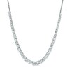 Thumbnail Image 0 of Lab-Created White Sapphire Graduated Necklace in Sterling Silver