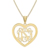 Thumbnail Image 1 of Monogram Heart Pendant in 10K Gold (3 Initials)