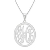 Thumbnail Image 0 of Monogram Oval Pendant in 10K White Gold (3 Initials)