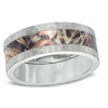 Thumbnail Image 0 of Triton Men's 8.0mm Realtree AP® Camouflage Inlay Comfort Fit Hammered Cobalt Wedding Band - Size 10