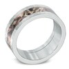 Triton Men's 8.0mm Realtree AP® Camouflage Inlay Comfort Fit Hammered Cobalt Wedding Band - Size 10