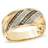 Thumbnail Image 1 of 0.23 CT. T.W. Champagne and White Diamond Ring in 10K Gold