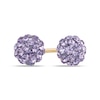 Thumbnail Image 0 of Purple Crystal Ball Stud Earrings in 14K Gold