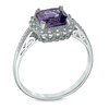 Thumbnail Image 2 of Amethyst and 0.11 CT. T.W. Diamond Pendant, Ring and Earrings Set in Sterling Silver - Size 7