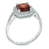 Thumbnail Image 2 of Garnet and 0.11 CT. T.W. Diamond Pendant, Ring and Earrings Set in Sterling Silver - Size 7