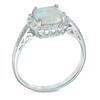 Thumbnail Image 2 of Lab-Created Opal and 0.11 CT. T.W. Diamond Pendant, Ring and Earrings Set in Sterling Silver - Size 7
