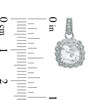 Thumbnail Image 3 of Lab-Created White Sapphire and 0.11 CT. T.W. Diamond Pendant, Ring and Earrings Set in Sterling Silver - Size 7