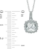 Thumbnail Image 4 of Lab-Created White Sapphire and 0.11 CT. T.W. Diamond Pendant, Ring and Earrings Set in Sterling Silver - Size 7