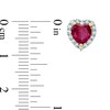 Heart-Shaped Lab-Created Ruby and White Sapphire Pendant and Earrings Set in Sterling Silver with 18K Gold Plate