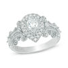 Thumbnail Image 1 of Vera Wang Love Collection 1.00 CT. T.W. Pear-Shaped Diamond Frame Engagement Ring in 14K White Gold