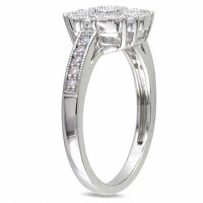 Lab-Created White Sapphire Ring Sterling Silver
