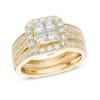 Thumbnail Image 0 of 1.50 CT. T.W. Quad Princess-Cut Frame Diamond Bridal Set in 14K Gold