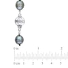 9.0mm Baroque Black Tahitian Cultured Pearl Strand Necklace with 14K White Gold Clasp