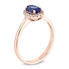 Oval Tanzanite and 0.09 CT. T.W. Diamond Ring in 10K Rose Gold