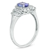 Oval Tanzanite and 0.20 CT. T.W. Diamond Ring in 10K White Gold