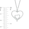 Thumbnail Image 1 of 0.05 CT. T.W. Diamond Double Heart Pendant in Sterling Silver