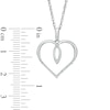 Diamond Accent Heart Pendant in Sterling Silver
