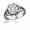 Thumbnail Image 0 of 1.00 CT. T.W. Diamond Cluster Frame Ring in 10K White Gold