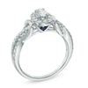 Thumbnail Image 1 of Vera Wang Love Collection 0.70 CT. T.W. Oval Diamond Frame Engagement Ring in 14K White Gold
