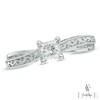 Thumbnail Image 1 of Vera Wang Love Collection 0.45 CT. Princess-Cut Diamond Solitaire Scroll Engagement Ring in 14K White Gold