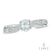 Thumbnail Image 1 of Vera Wang Love Collection 0.45 CT. Oval Diamond Solitaire Scroll Engagement Ring in 14K White Gold