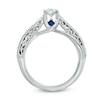Thumbnail Image 3 of Vera Wang Love Collection 0.45 CT. Oval Diamond Solitaire Scroll Engagement Ring in 14K White Gold
