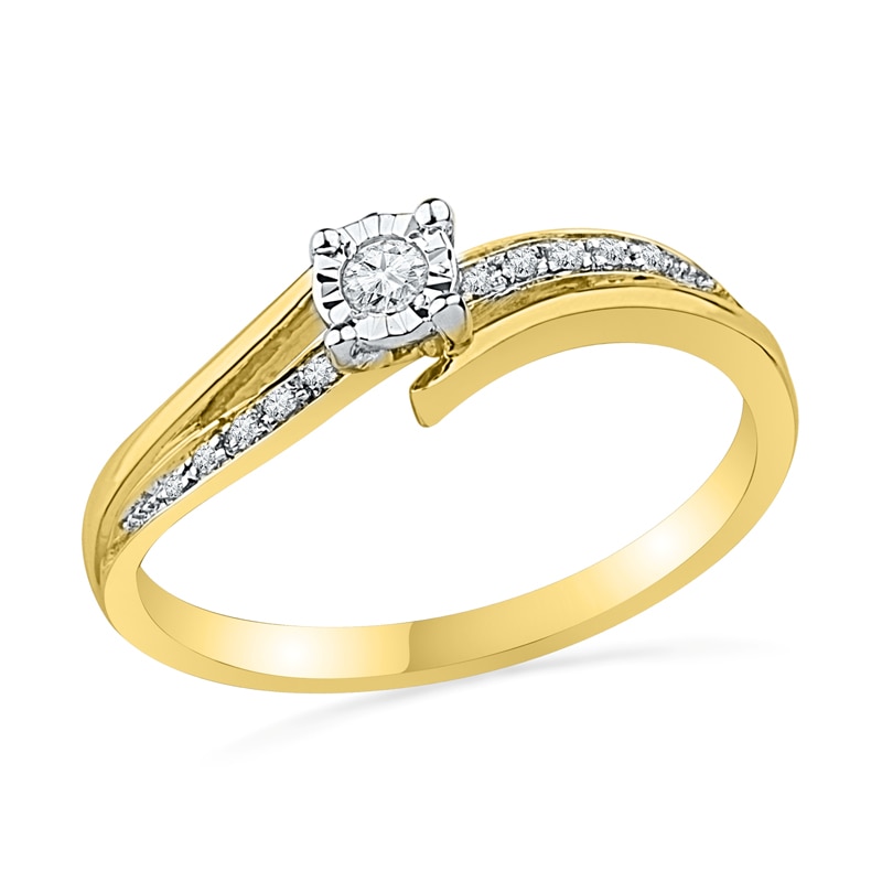 Main Image 1 of 0.10 CT. T.W. Diamond Promise Ring in 10K Gold