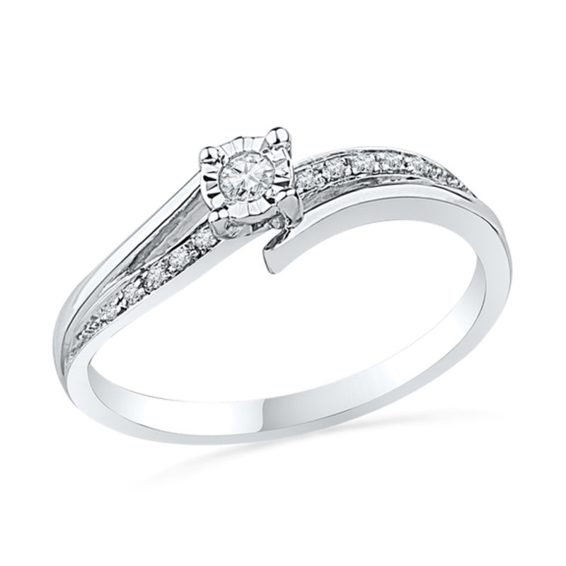 0.10 CT. T.W. Diamond Promise Ring in 10K White Gold|Peoples Jewellers