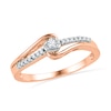 Thumbnail Image 0 of 0.10 CT. T.W. Diamond Promise Ring in 10K Rose Gold